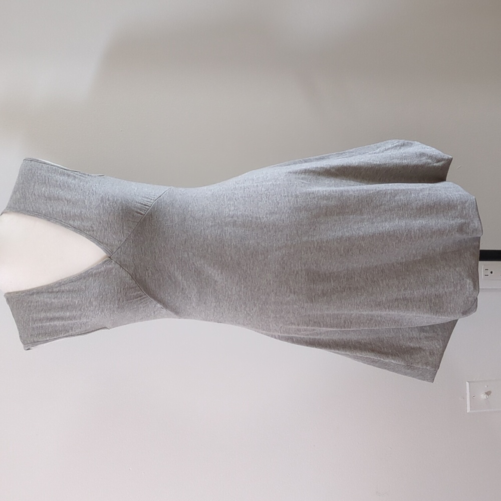 Lala Paris Heathered Grey Sleeveless Bubble Dress